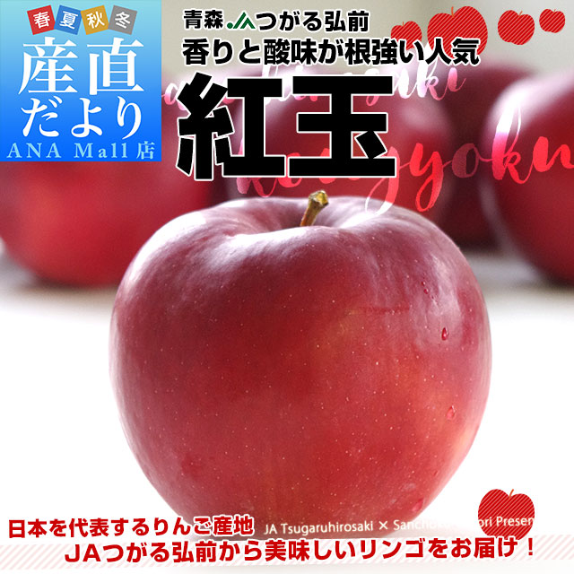 青森県より産地直送 JAつがる弘前 紅玉 約3キロ (9玉から13玉) 送料無料 (離島などの一部地域を除く) りんご リンゴ 林檎
