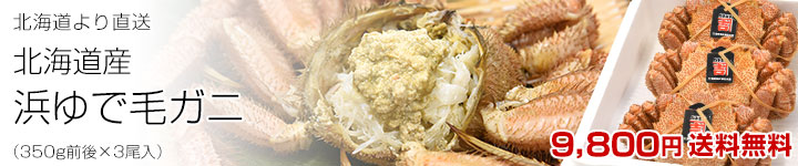浜ゆで毛ガニ3尾
