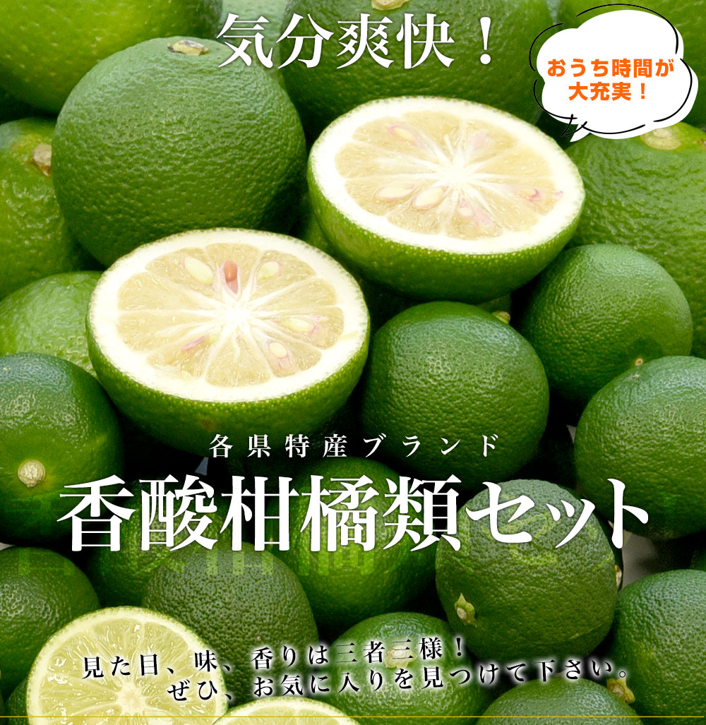 各県特産ブランド 香酸柑橘類セット（徳島県産すだち、大分かぼす