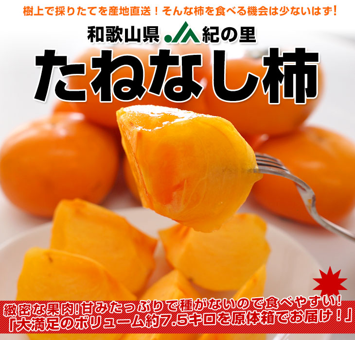 和歌山県産　美味しい　たねなし柿　10kg 硬め　3