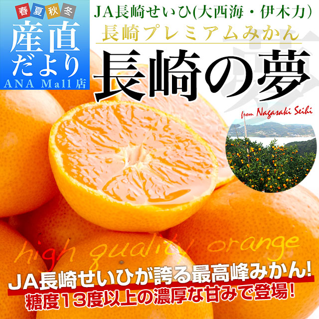 【お歳暮 ギフト】長崎県より産地直送 JA長崎せいひ プレミアムみかん 長崎の夢 約2.5キロ(24玉から30玉前後)送料無料(離島などの一部地域を除く) 蜜柑 みかん