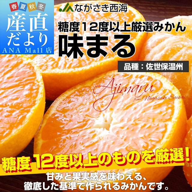 長崎県 JAながさき西海 味まる「品種:佐世保温州」2 LからSサイズ 優品以上 約5キロ(40玉から60玉前後)送料無料(離島などの一部地域を除く) ミカン 蜜柑