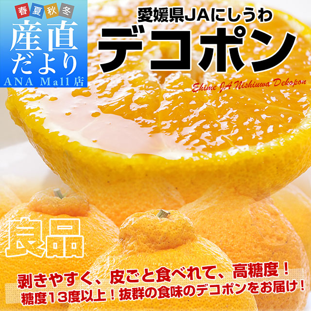 愛媛県 JAにしうわ デコポン 良品 3LからLサイズ 約5キロ（18玉から24玉前後）送料無料 でこぽん 柑橘 オレンジ 西宇和 八幡浜