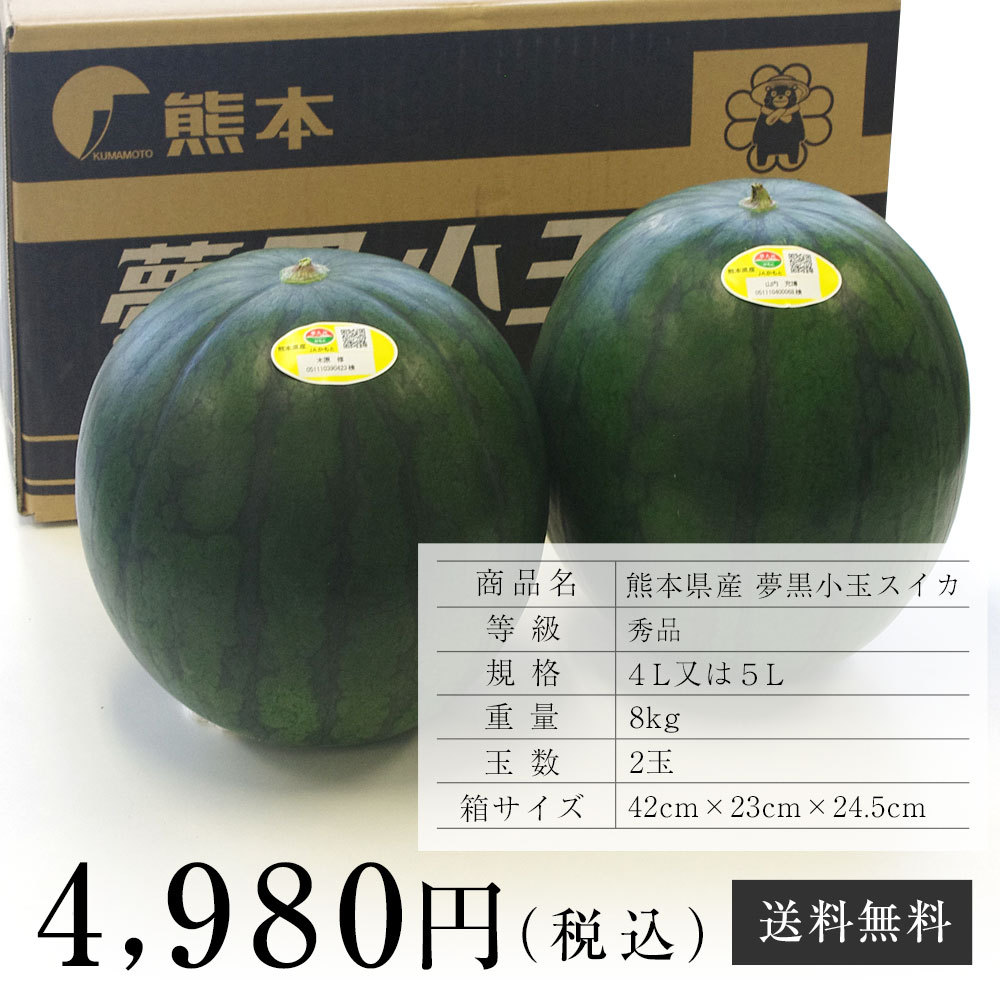 kk13訳あり！茨城県産黒小玉スイカ規格外！2Lサイズ1箱4玉入